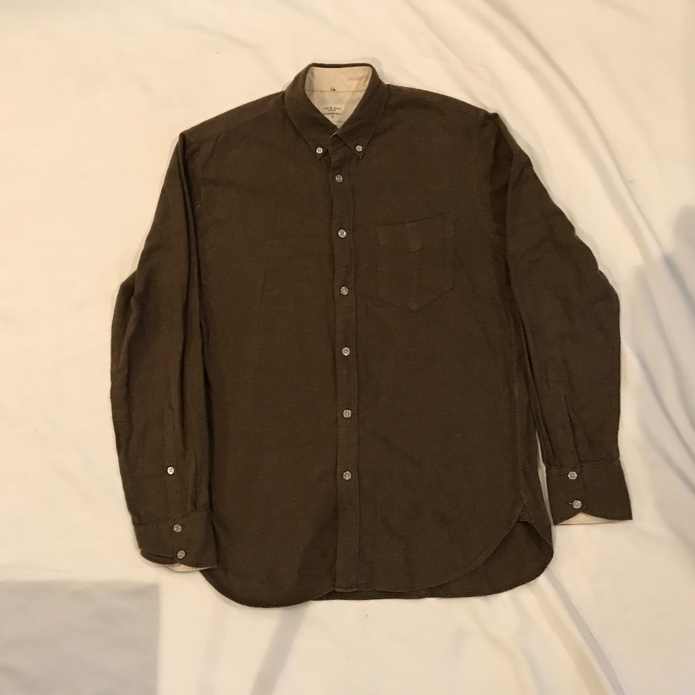 rag&bone mens flannel long sleeve button down